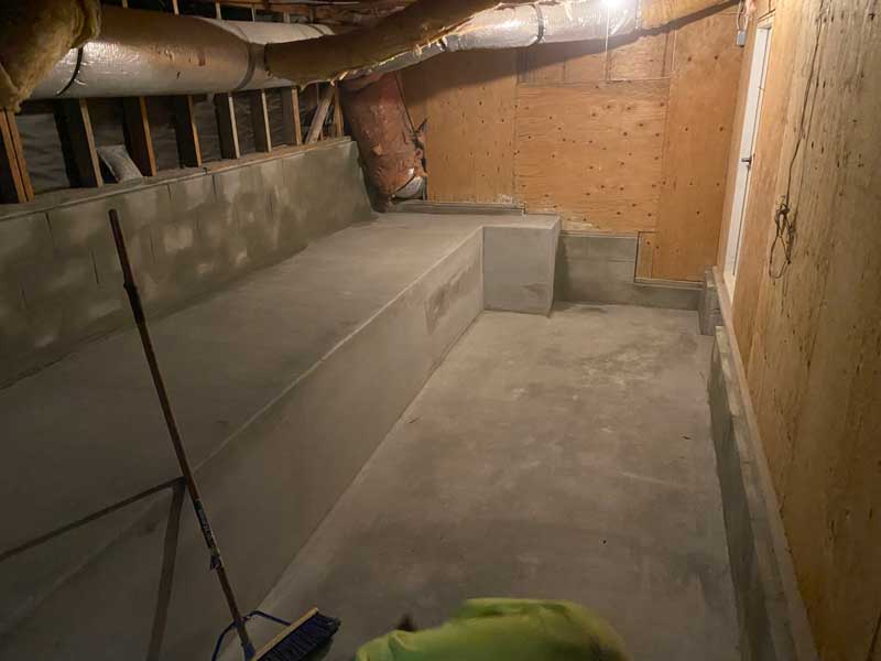 Basement remodel concrete pour in San Luis Obispo